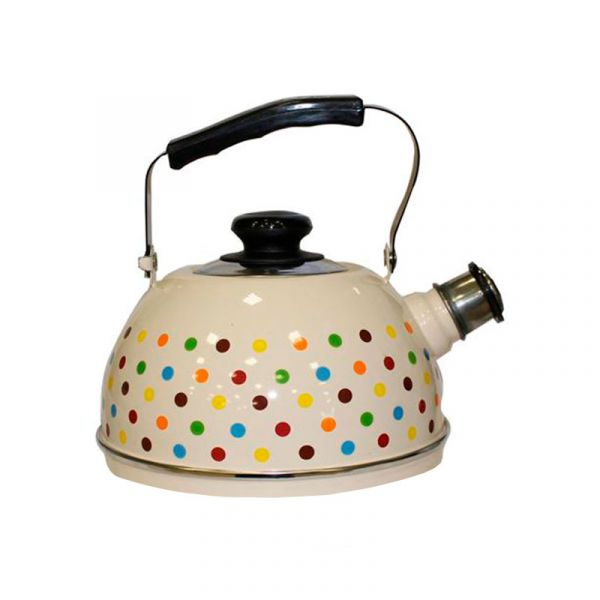 Kettle 2.5l TM04/25/04/24 (movable handle) elephant. bone Multi-colored peas (decor. stainless steel)